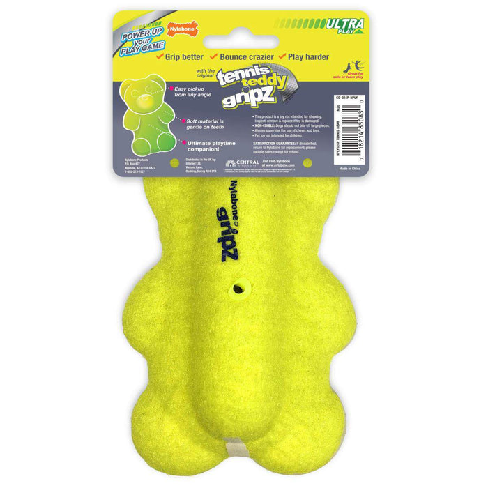 20% OFF: Nylabone Power Play Tennis Teddy Gripz Bear Dog Toy