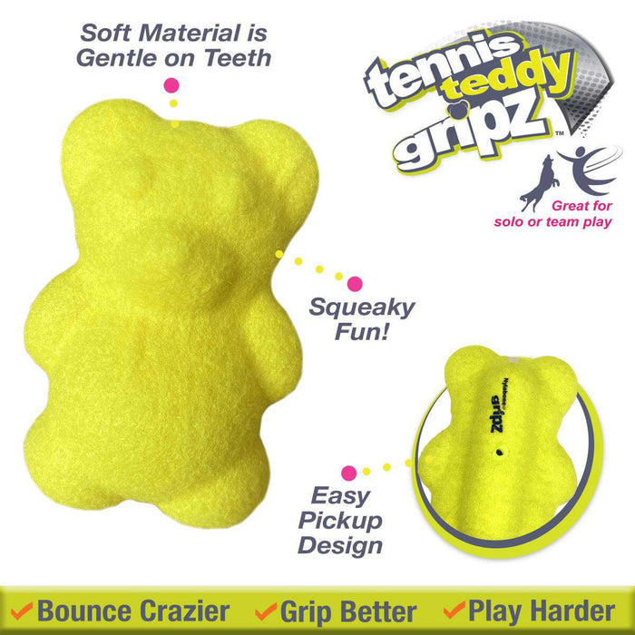 20% OFF: Nylabone Power Play Tennis Teddy Gripz Bear Dog Toy