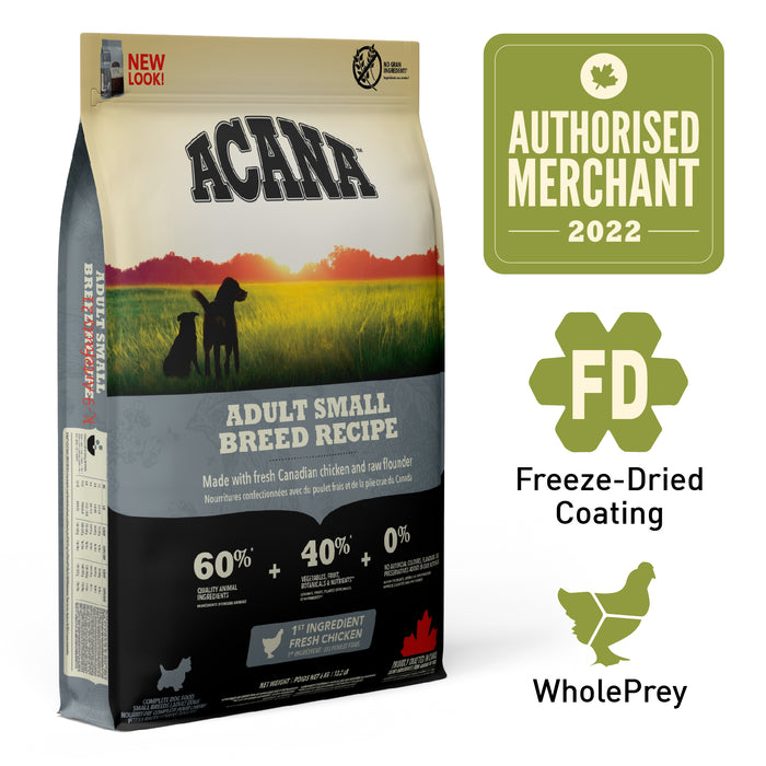 30% OFF: Acana Heritage Freeze-Dried Coated Small Breed Adult Recipe Dry Dog Food