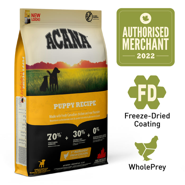 30% OFF: Acana Heritage Freeze-Dried Coated Puppy Recipe Dry Dog Food