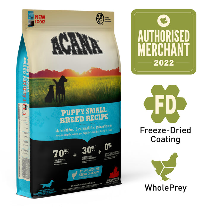 30% OFF: Acana Heritage Freeze-Dried Coated Small Breed Puppy Recipe Dry Dog Food