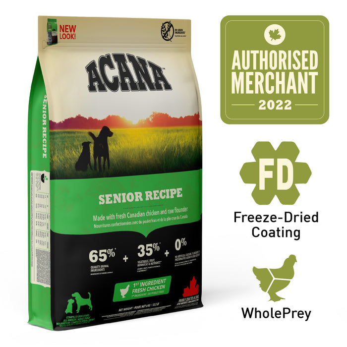 30% OFF: Acana Heritage Freeze-Dried Coated Senior Recipe Dry Dog Food