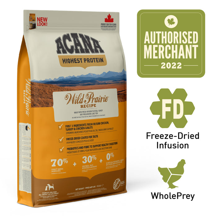 30% OFF: Acana Regionals Freeze-Dried Coated Infused Wild Prairie Recipe Adult Dry Dog Food