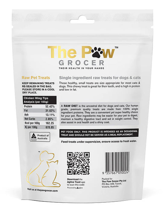 [NEW LAUNCH] 25% OFF: The Paw Grocer Black Label Freeze Dried Chicken Wing Tips Treats For Dogs & Cats