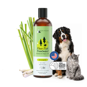 kin+kind Kin Lemongrass Flea & Tick Shampoo For Dogs & Cats
