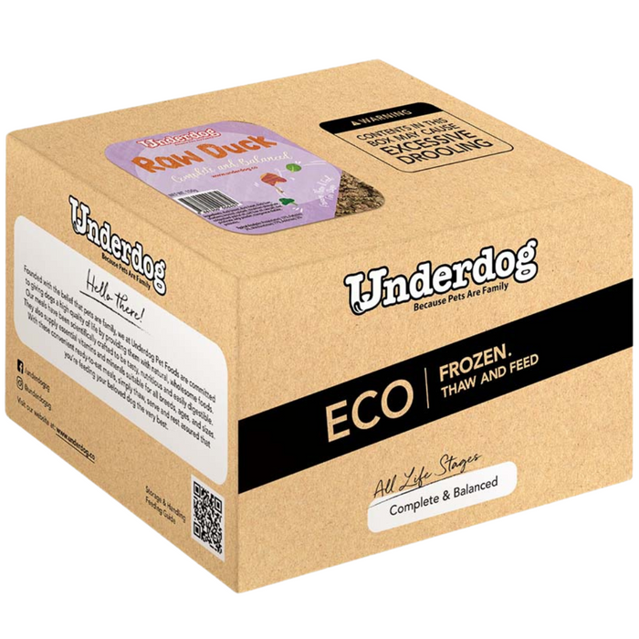 Underdog ECO Pack Complete & Balanced Raw Duck Recipe For Dogs (FROZEN)