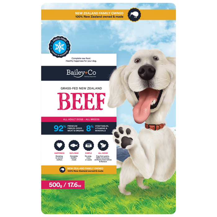 10% OFF: Bailey+Co Freeze Dried New Zealand Grass-Fed Beef Food For Dogs