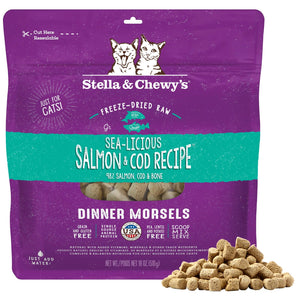 Stella & Chewy's Freeze-Dried Raw Sea-Licious Salmon & Cod Dinner Morsels for Cats
