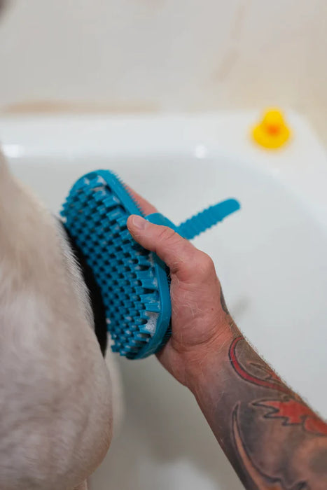 10% OFF: Messy Mutts Silicone Dual Sided Grooming Brush With Hand Strap