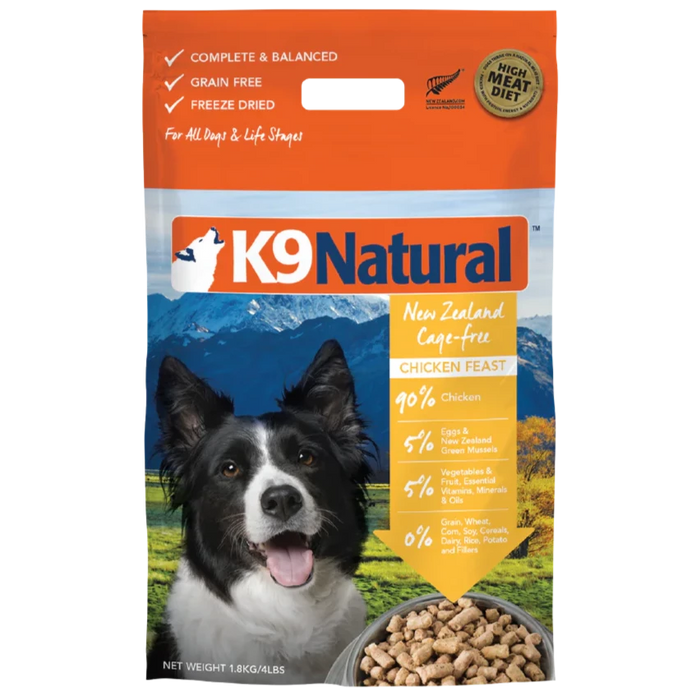 20% OFF: K9 Natural Freeze Dried New Zealand Cage-Free Chicken Feast Dog Food