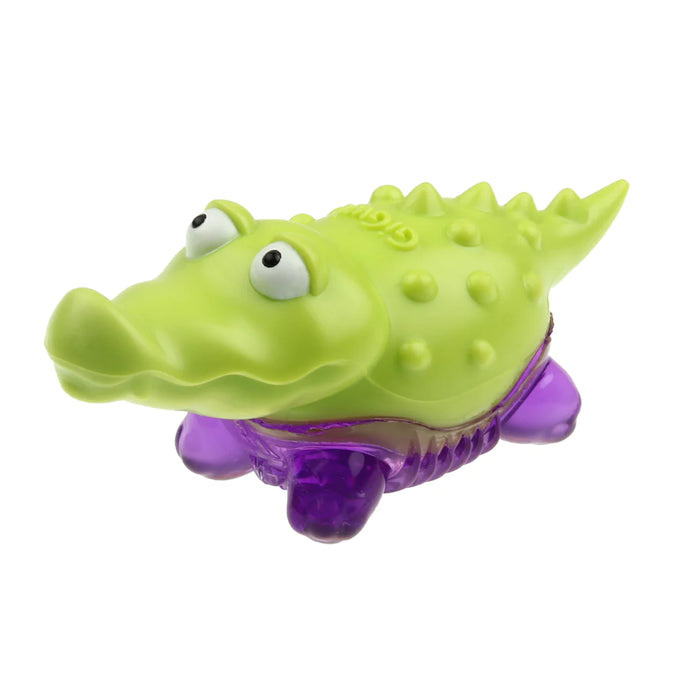 GiGwi Suppa Puppa Green & Purple Alligator With Squeaker Toy For Dogs