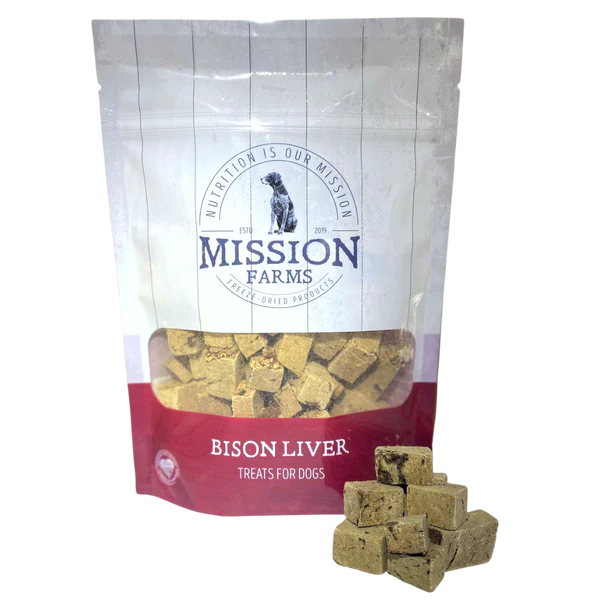 Mission Farms Freeze Dried Bison Liver Treats For Dogs