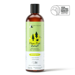 Kin + Kind Kin Lemongrass Flea & Tick Shampoo For Dogs & Cats