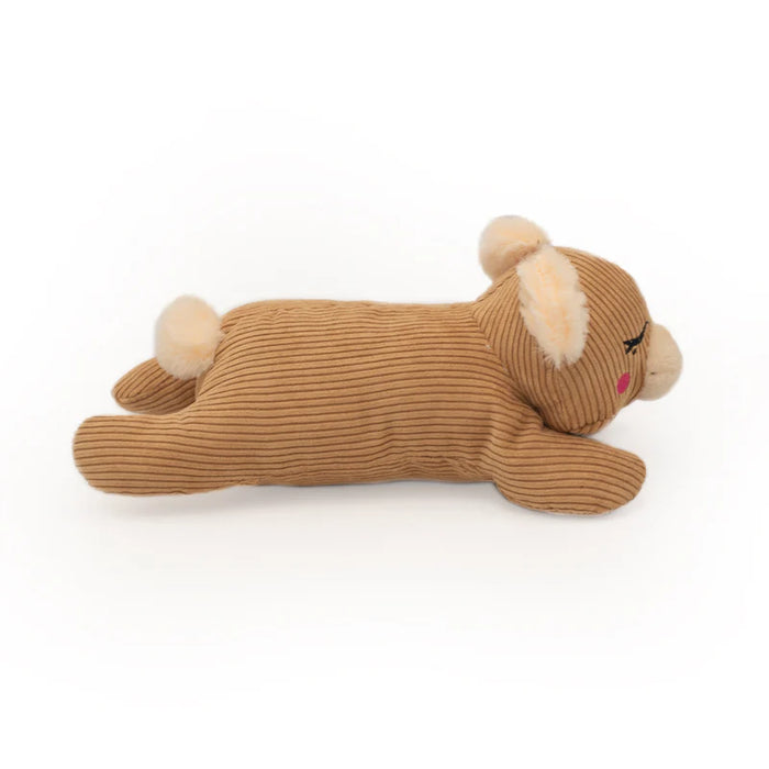 ZippyPaws Snooziez With Shhqueaker Bear Plush Dog Toy