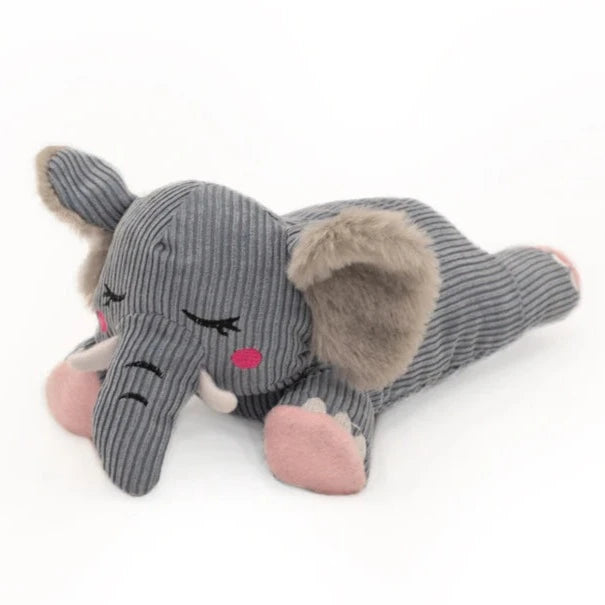 ZippyPaws Snooziez With Shhqueaker Elephant Plush Dog Toy