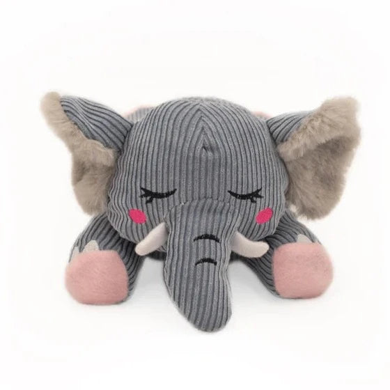 ZippyPaws Snooziez With Shhqueaker Elephant Plush Dog Toy