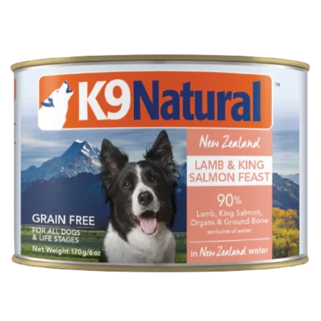 K9 Natural Grain Free Lamb & King Salmon Feast Wet Dog Food (12 Cans)