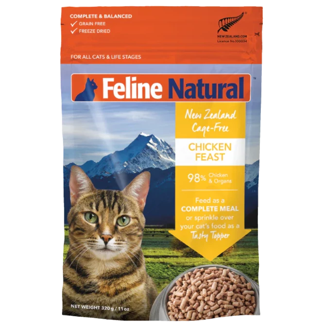 Feline Natural Freeze Dried New Zealand Cage-Free Chicken Feast Cat Food