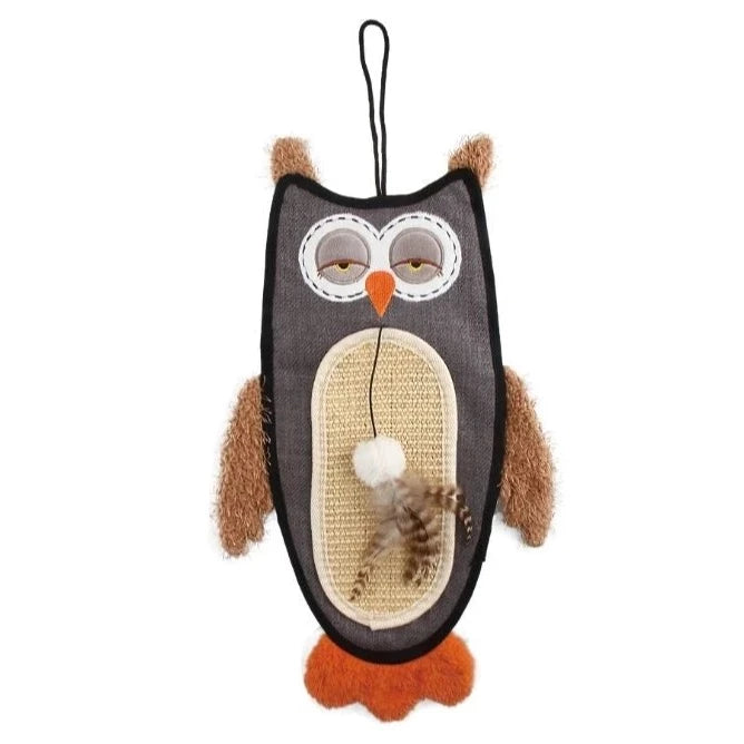GiGwi Owl Scratcher With Catnip For Cats