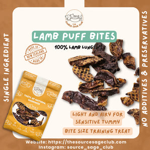 The Source-sage Club Air-Dried Australian Lamb Puff Bites For Dogs