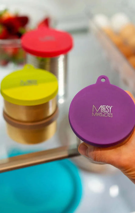 10% OFF: Messy Mutts Grey Silicone Universal Pet Food Can Cover (Fits 2.5" to 3.3")