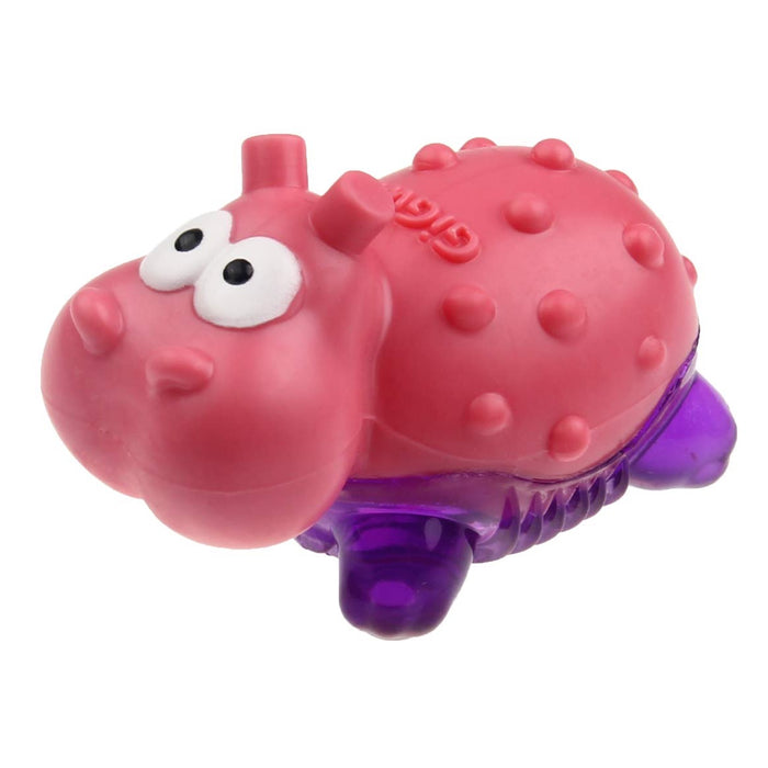 GiGwi Suppa Puppa Pink & Purple Hippo With Squeaker Toy For Dogs
