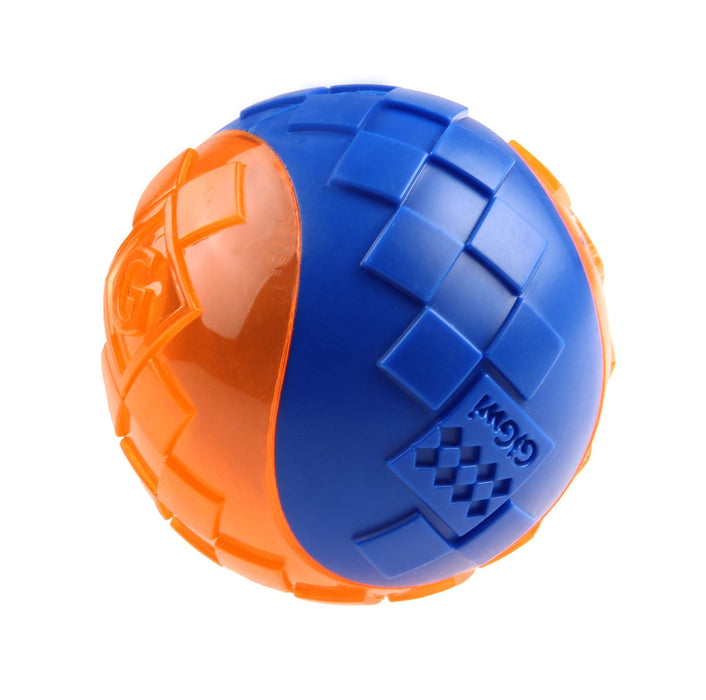 GiGwi Blue & Orange Rubber Ball For Dogs