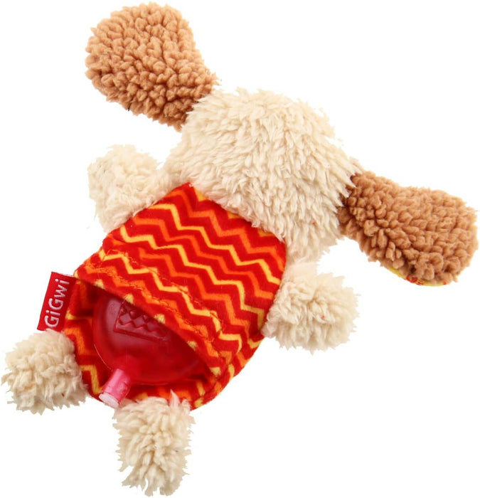 GiGwi Plush Friendz Dog With Refillable Squeaker Plush Toy For Dogs