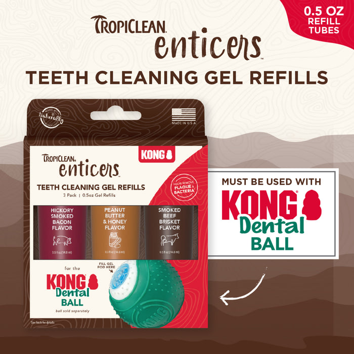 20% OFF: TropiClean Enticers Teeth Cleaning Gel Variety Pack For Kong Dental Ball