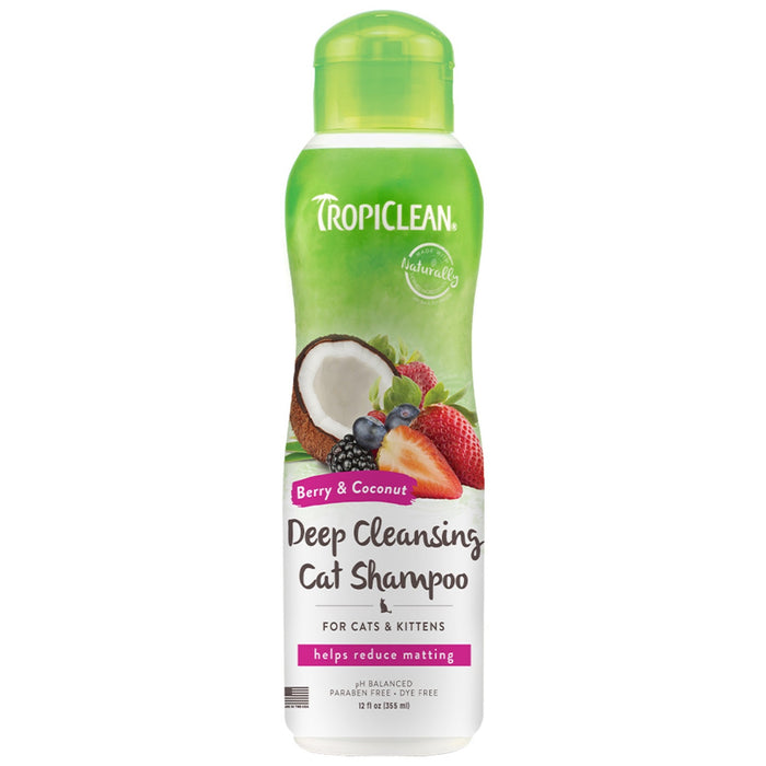 20% OFF: TropiClean Berry & Coconut Deep Cleansing Shampoo For Cats