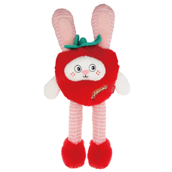 GiGwi Plush Friendz Strawberry Rabbit Toy For Dogs