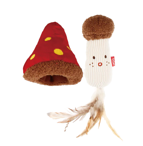GiGwi Meow Than 1 Mushroom Cap With Stem Toy For Cats