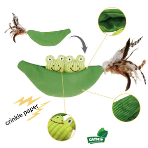 10% OFF: GiGwi Meow Than 1 Frog With Legume Toy For Cats