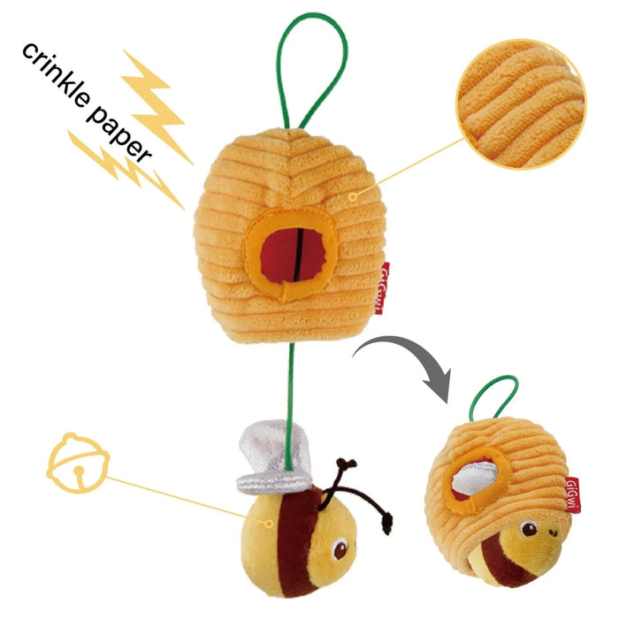 GiGwi Rookie Hunter Bee With Beehive Toy For Cats