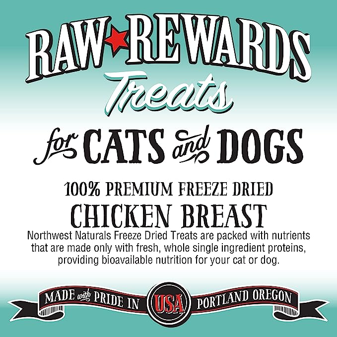 20% OFF: Northwest Naturals Raw Rewards Freeze Dried Chicken Breast Treats For Dogs & Cats