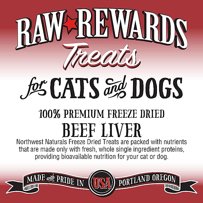 20% OFF: Northwest Naturals Raw Rewards Freeze Dried Beef Liver Treats For Dogs & Cats