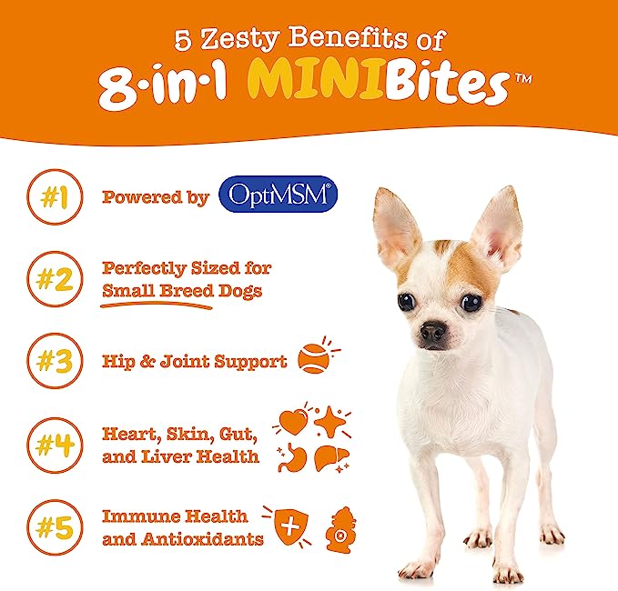15% OFF: Zesty Paws 8-in-1 Multifunctional Mini Bites Chicken Flavour Soft Chews For Dogs