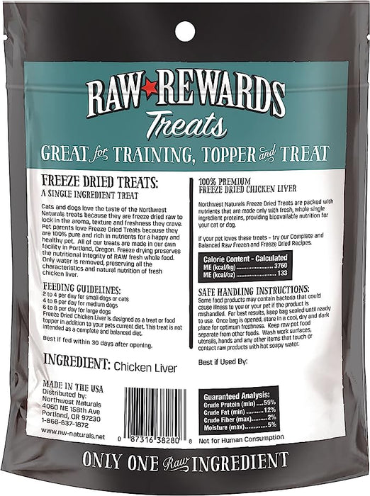 20% OFF: Northwest Naturals Raw Rewards Freeze Dried Chicken Liver Treats For Dogs & Cats