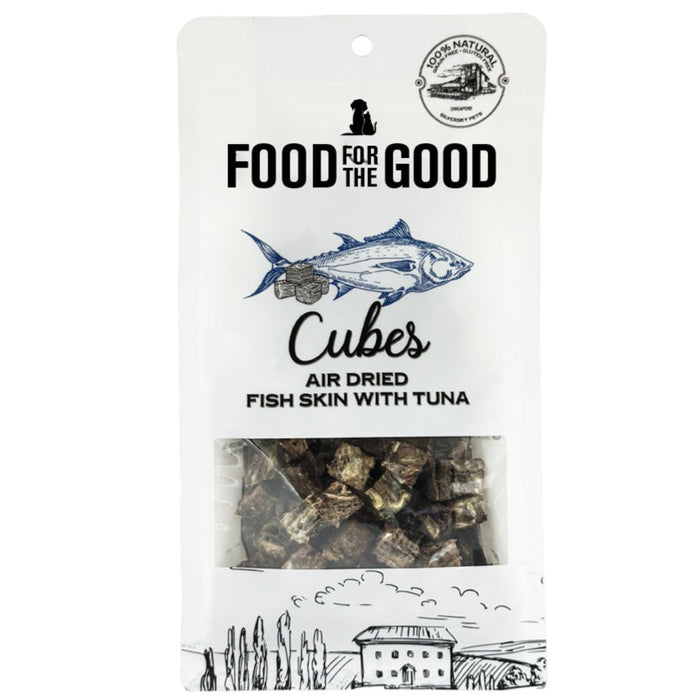 25% OFF: Food For The Good Air Dried Tuna & Fish Skin Cubes Treats For Dogs & Cats