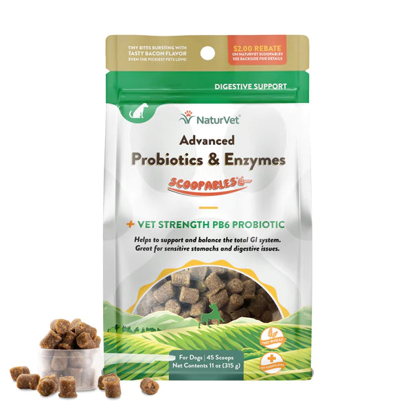 20% OFF: NaturVet Scoopables Advanced Probiotics & Enzymes Supplement For Dogs