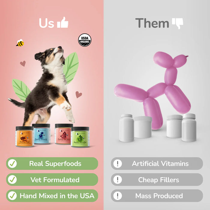Kin + Kind Organic Healthy Skin & Coat Multivitamin Supplement For Pets