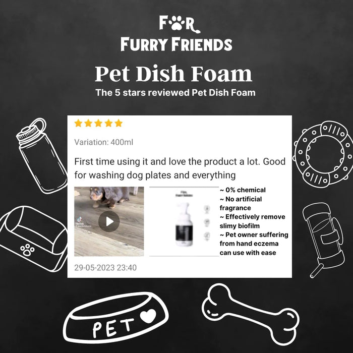 For Furry Friends Pets Dish Foam Solution