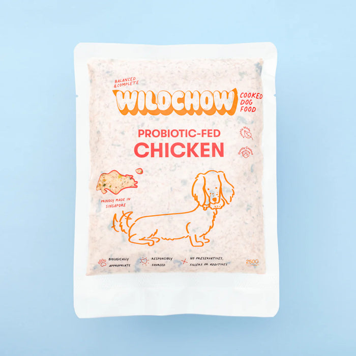WildChow Cooked Probiotic-Fed Chicken Dog Food (FROZEN)