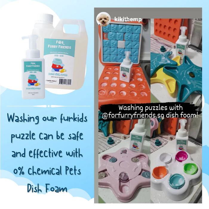 For Furry Friends Pets Dish Foam Solution