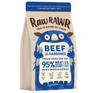 Raw Rawr Freeze-Dried Raw Beef & Sardines Diet For Dogs & Cats