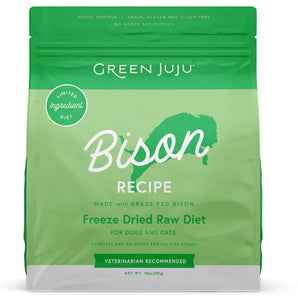 Green Juju Freeze-Dried Raw Bison Recipe For Dogs & Cats
