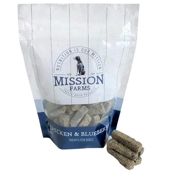 Mission Farms Freeze Dried Chicken & Blueberry Treats For Dogs