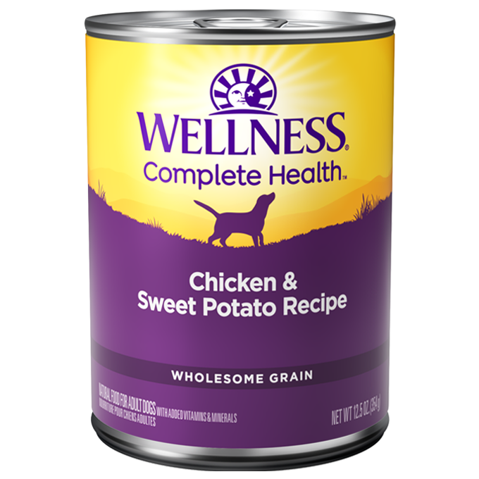 20% OFF: Wellness Complete Health Wholesome Grain Chicken & Sweet Potato Recipe Wet Dog Food