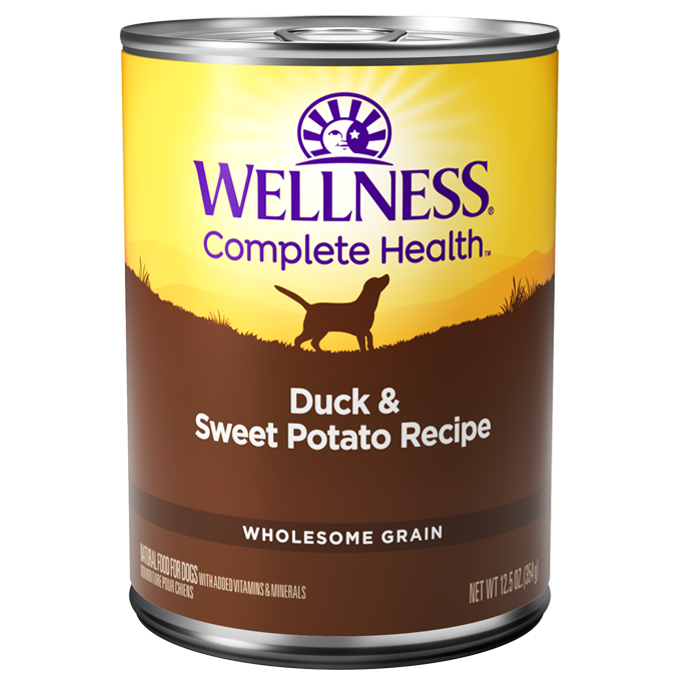 20% OFF: Wellness Complete Health Wholesome Grain Duck & Sweet Potato Recipe Wet Dog Food