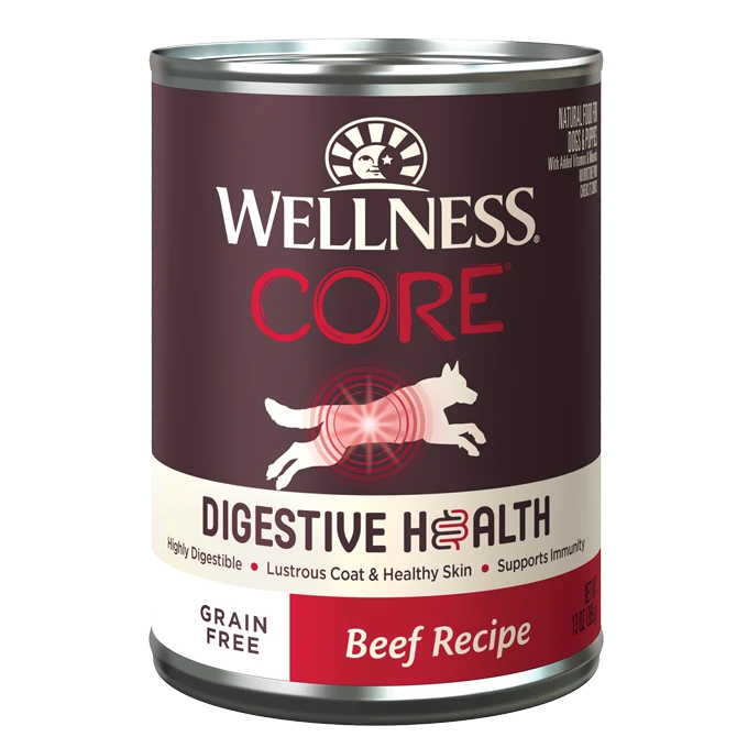 20% OFF: Wellness CORE Grain Free Digestive Health Beef Recipe Wet Dog Food